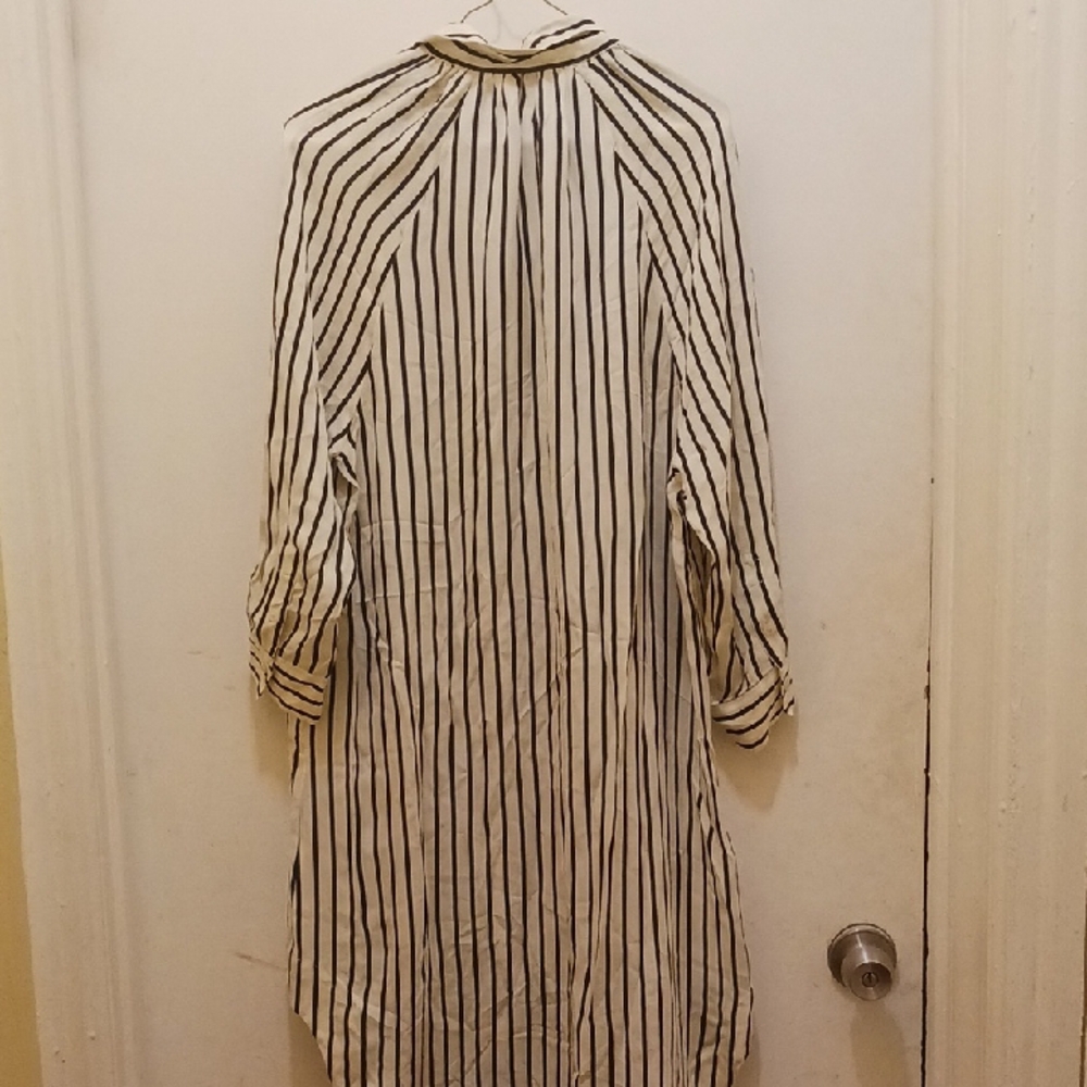KULE Black and White Striped Shirt Dress - Picture 7 of 7